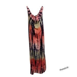 SHEIN Pink and Blue Tie-Dye Dress